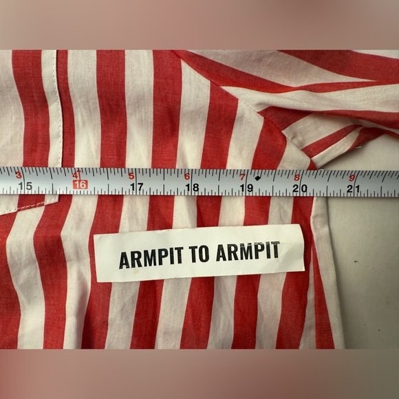 Disney Dumbo Live Action Striped Button-Up Shirt XL Red White Elephant 100%Cottn - Picture 10 of 13